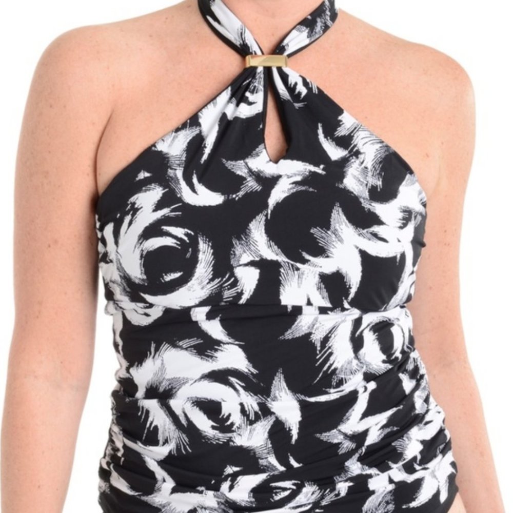 Spanx Tankini Black/White size 12